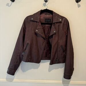 Maroon Leather Jacket